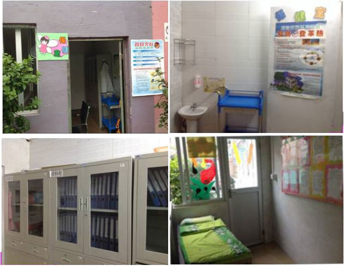 合格，配备齐全的保健室